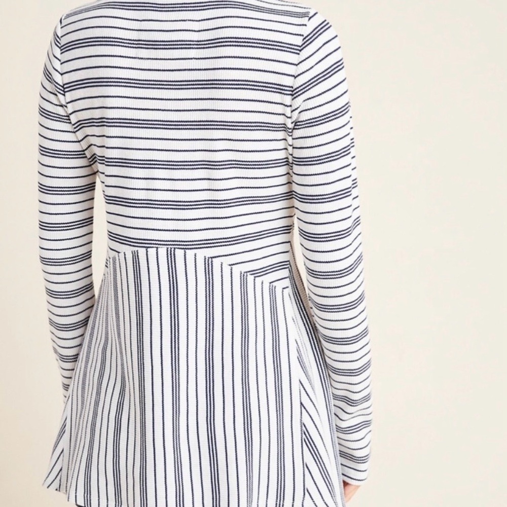 Maeve Navy and White Striped Knit Top - Picture 11 of 11